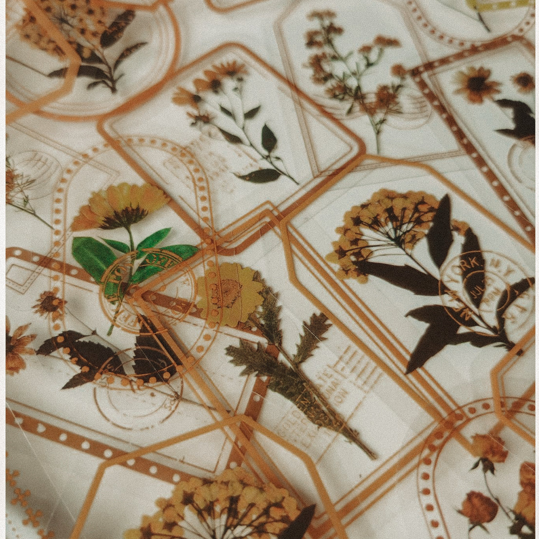 Delicate Floral Clear Stickers