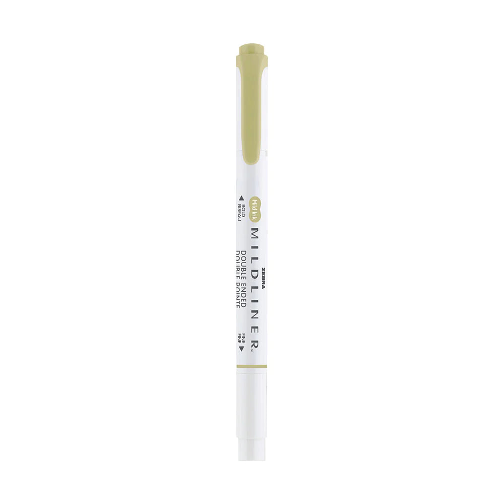 Zebra Mildliner Double-Sided Highlighter - Mild olive.