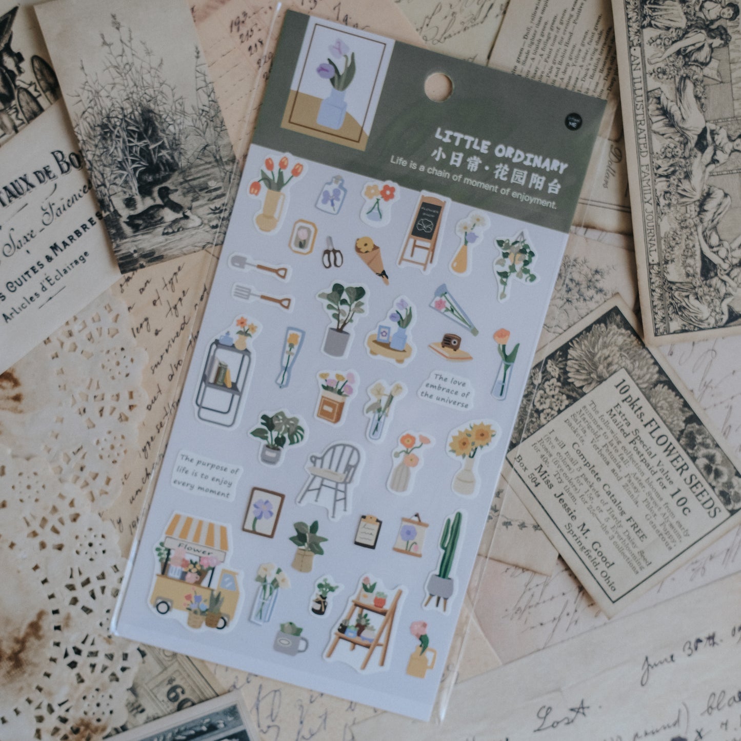 Little Ordinary Journal Sticker - Garden Balcony