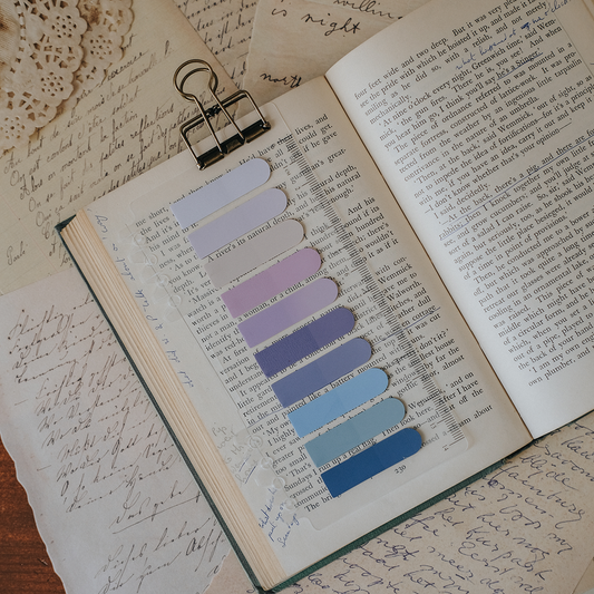 Purple pastel - curved sticky Index tabs set.