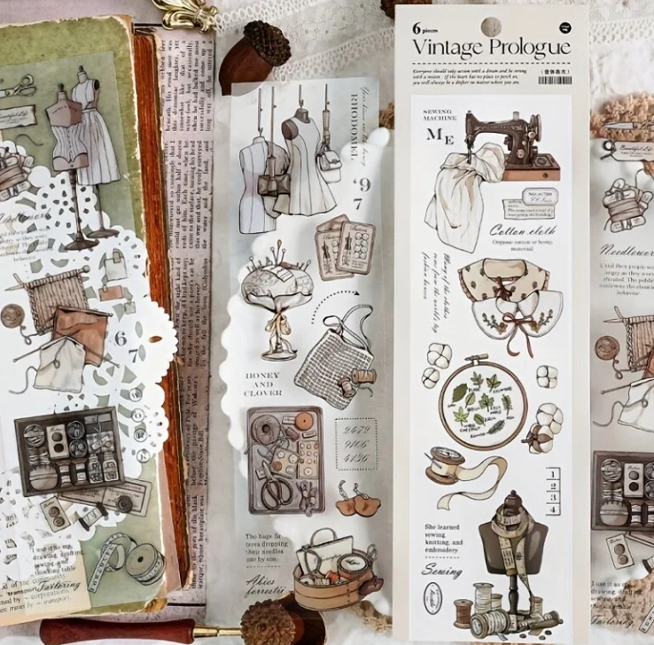 Vintage prologue sticker sheets