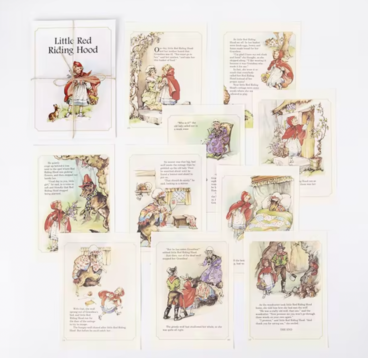 Old book pages - Little Red Riding Hood